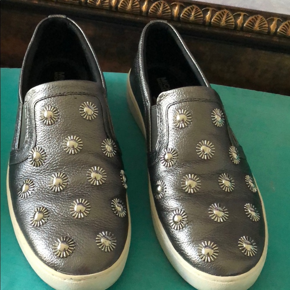Michael Kors/ Leo slip on Metallic leather